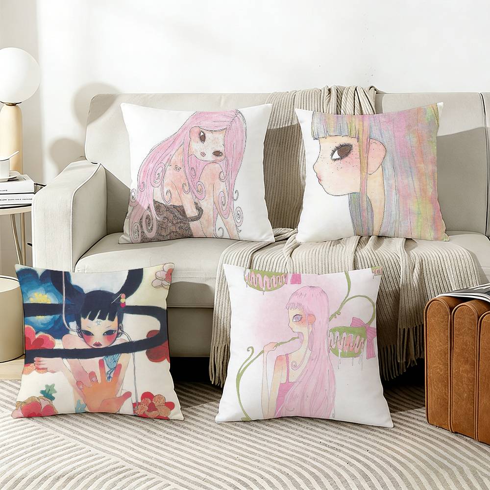 Aya Home Textiles - A-Aya T-Takano Kawaii Big-Eyed Girl Kussensloop