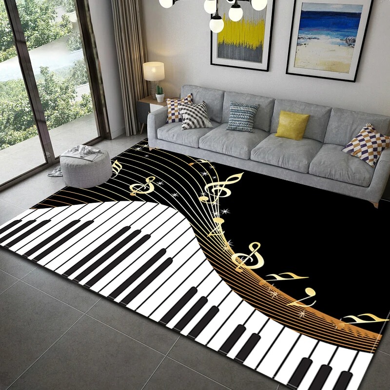 Home Textiles Notes - Piano Noot Muziek Thema Serie Tapijt
