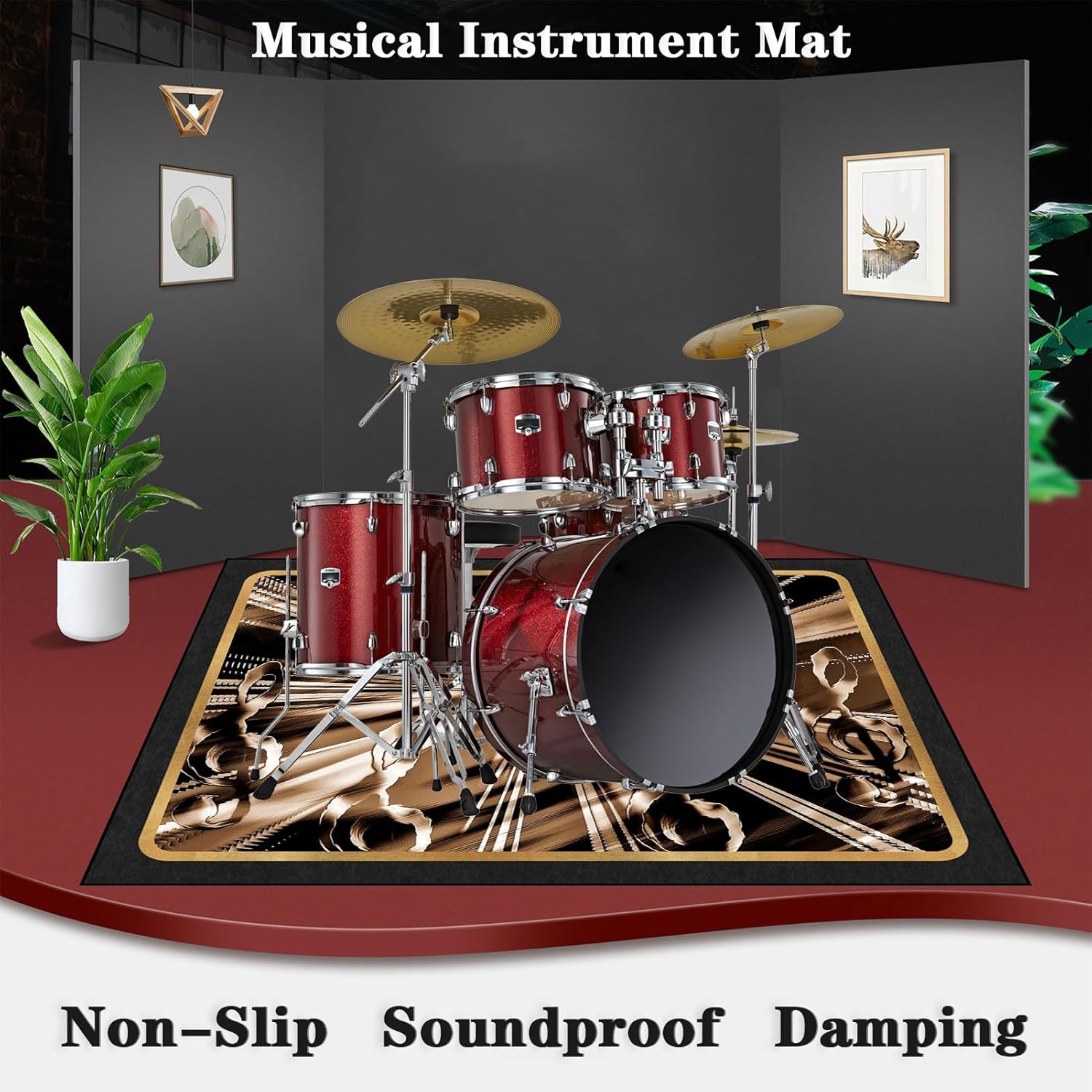 Muzieknoot G Clef patroon tapi - Home Textiles Notes recensie en prijs