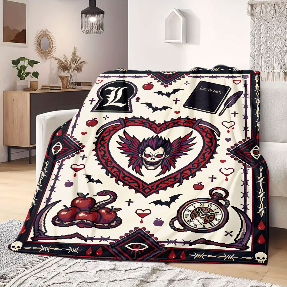 Death Note Radiant Print Flane - Home Textiles Notes recensie en prijs