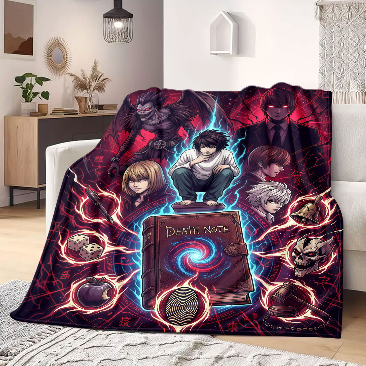 Death Note Radiant Print Flane - Home Textiles Notes recensie en prijs