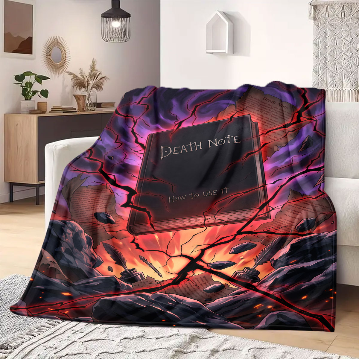 Death Note Radiant Print Flane - Home Textiles Notes recensie en prijs