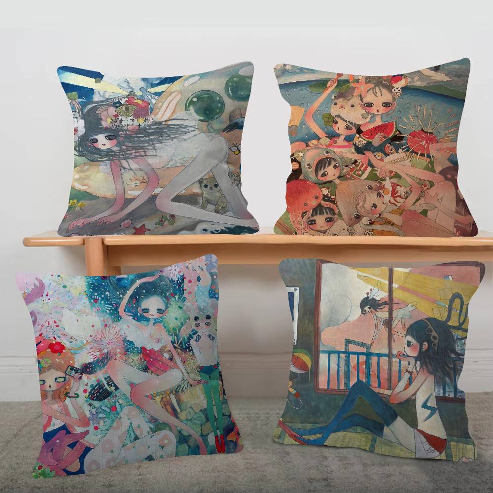 Kunstenaar Aya Takano kussensl - Aya Home Textiles recensie en prijs