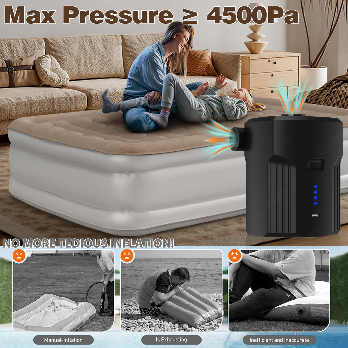 Draagbare elektrische luchtpom - Fitted Sheet Deep recensie en prijs